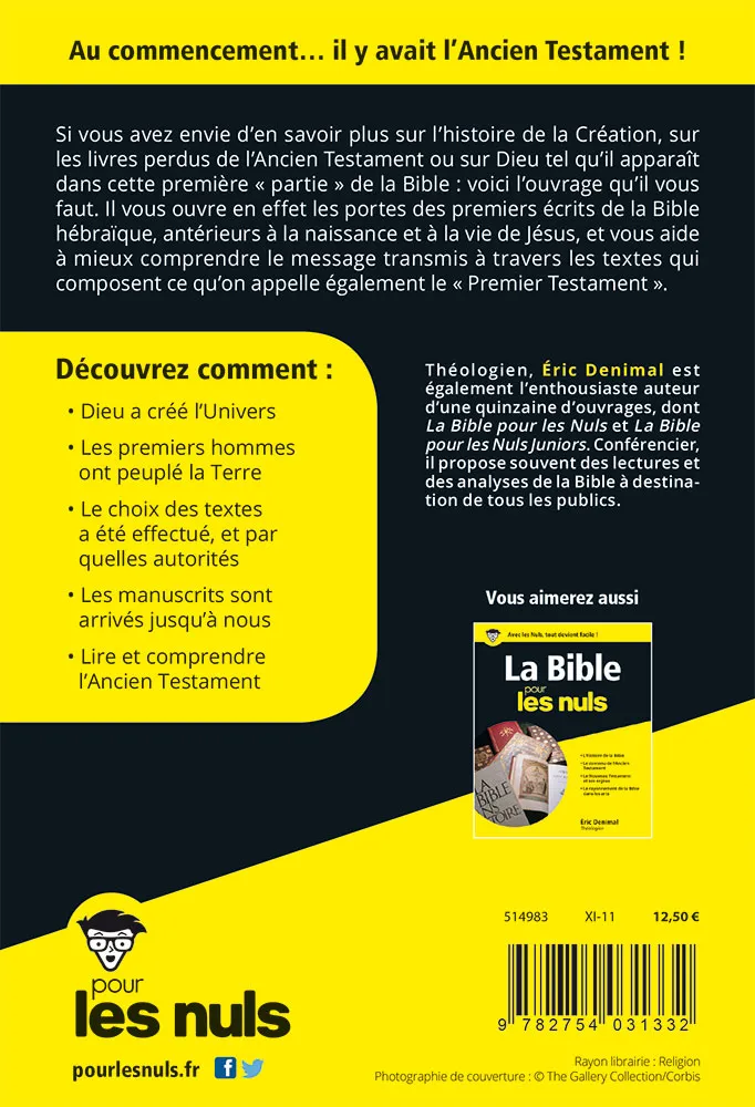 ANCIEN TESTAMENT POUR LES NULS (LA) POCHE