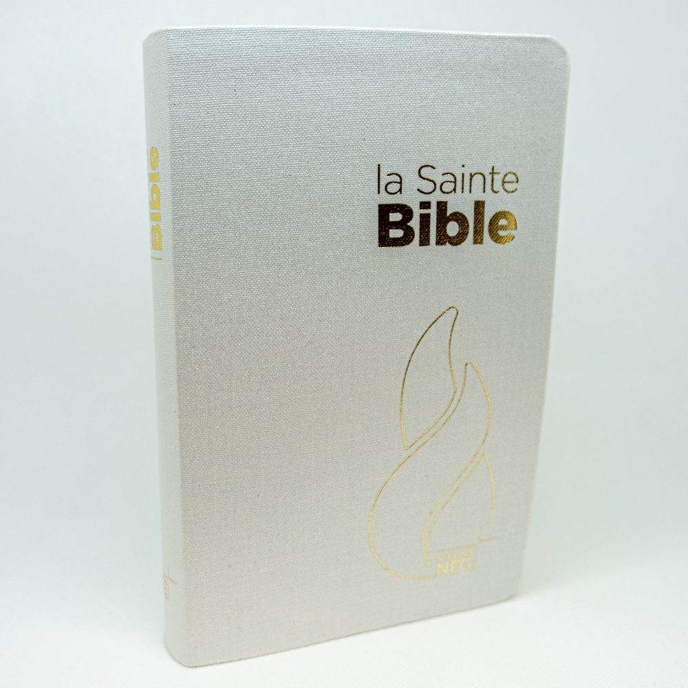 BIBLE NEG COMPACTE SOUPLE TOILEE BLANCHE TRANCHES OR