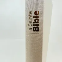 BIBLE NEG COMPACTE SOUPLE TOILEE BLANCHE TRANCHES OR