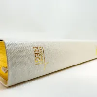 BIBLE NEG COMPACTE SOUPLE TOILEE BLANCHE TRANCHES OR