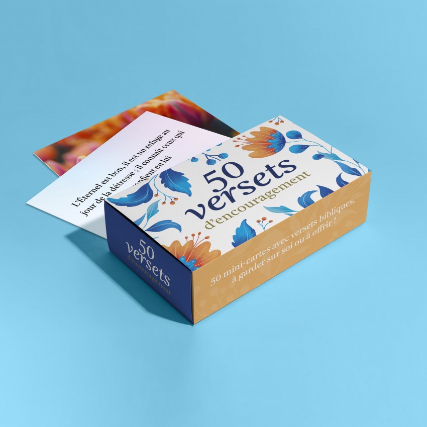 COFFRET 50 VERSETS D'ENCOURAGEMENT - MINI CARTES