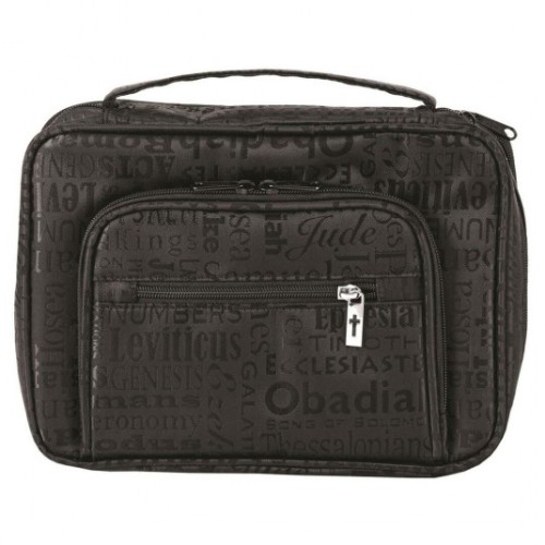 POCHETTE BIBLE EXTRA LARGE EN JACQUARD NOIR
