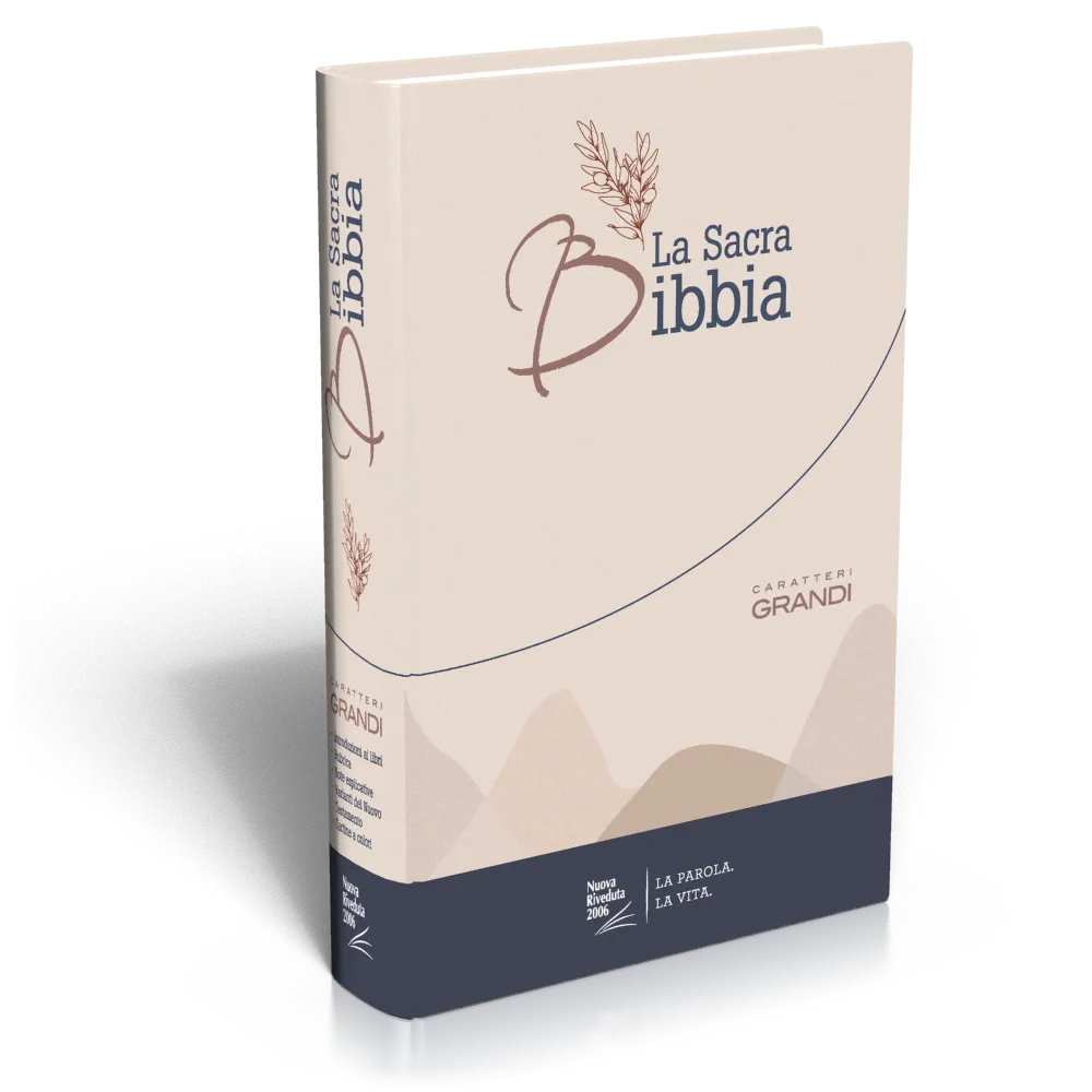ITALIEN BIBLE NR2006 GROS CARACTÈRES COUV. ILLUSTRÉE NOIRE NUOVA RIVEDUTA 2006