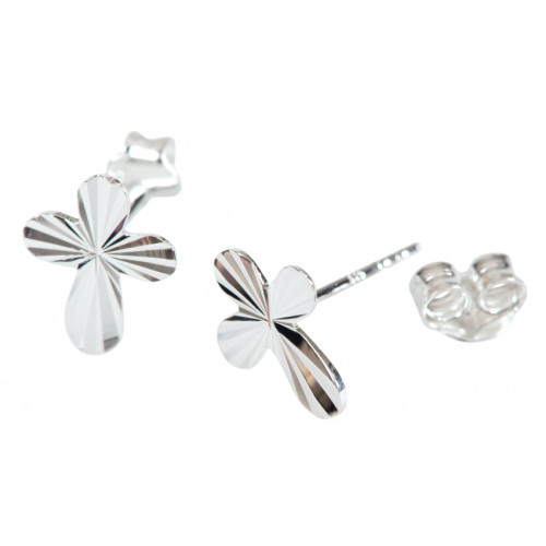 BOUCLES D'OREILLES IMINI CROIX EN ARGENT