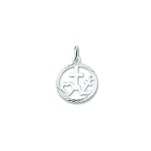 PENDENTIF FOI AMOUR ESPOIR EN ARGENT
