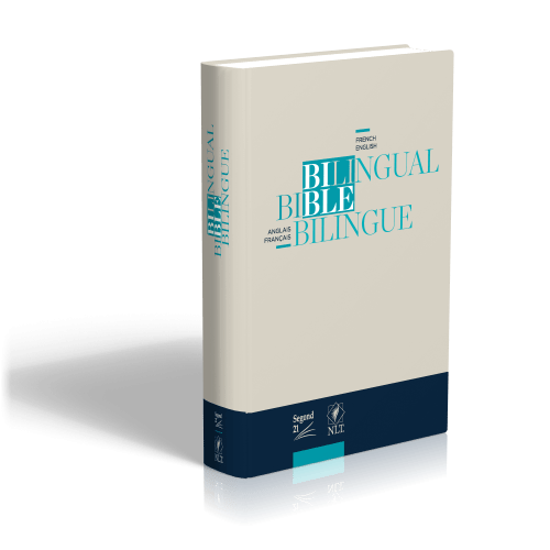 BIBLE BILINGUE FRANCAIS/ANGLAIS - S21/NLT - COUVERTURE RIGIDE BLEU