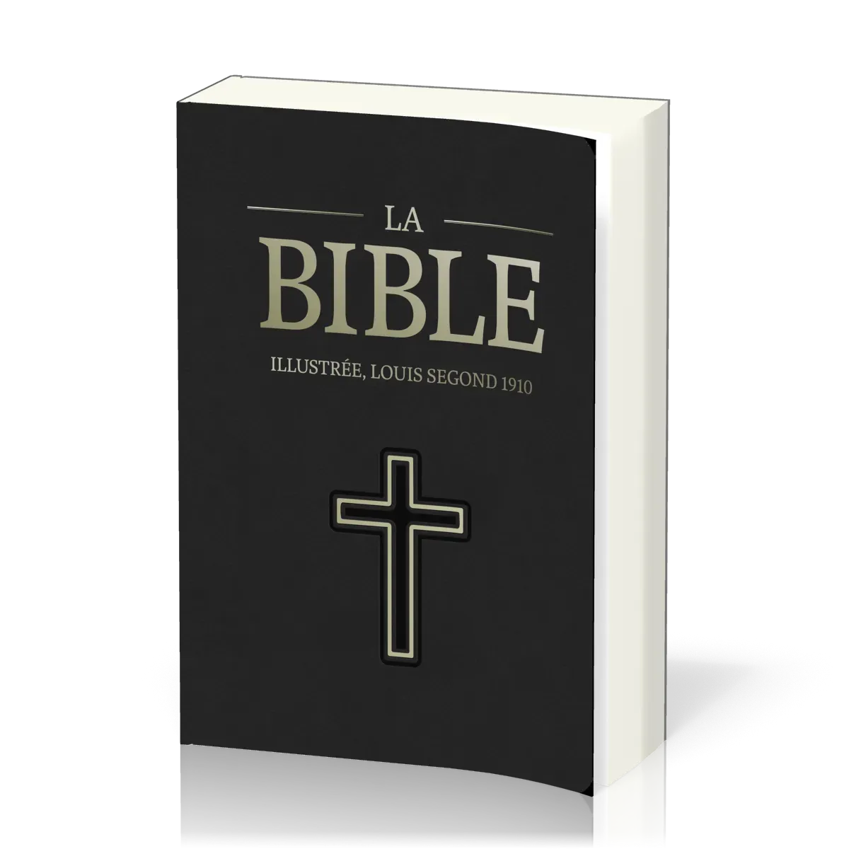 BIBLE SEGOND 1910 ILLUSTREE RIGIDE SIMILICUIR NOIR