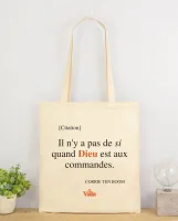 TOTE BAG IL N'Y A PAS DE SI QUAND DIEU EST AUX COMMANDES