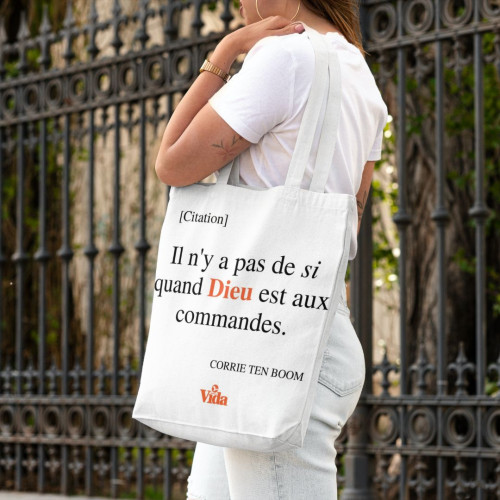 TOTE BAG IL N'Y A PAS DE SI QUAND DIEU EST AUX COMMANDES