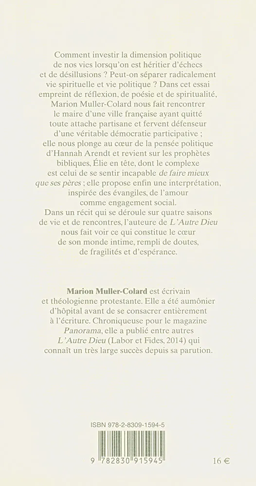 COMPLEXE D'ELIE - POLITIQUE ET SPIRITUALITE