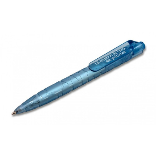 STYLO RECYCLE "MOT D'ORDRE" - BLEU