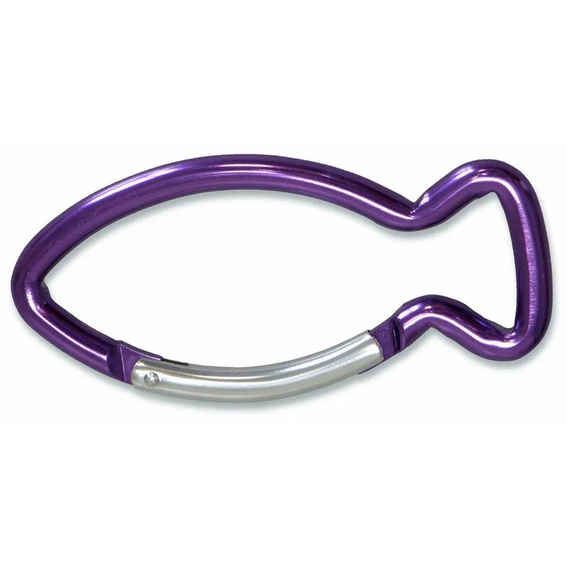PORTE-CLES MOUSQUETON POISSON VIOLET
