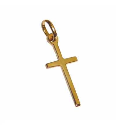 CROIX EN PLAQUE OR - 20MM - SIMPLE
