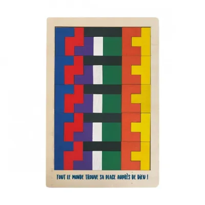 PUZZLE TETRIS "TOUT LE MONDE TROUVE SA PLACE AUPRES DE DIEU