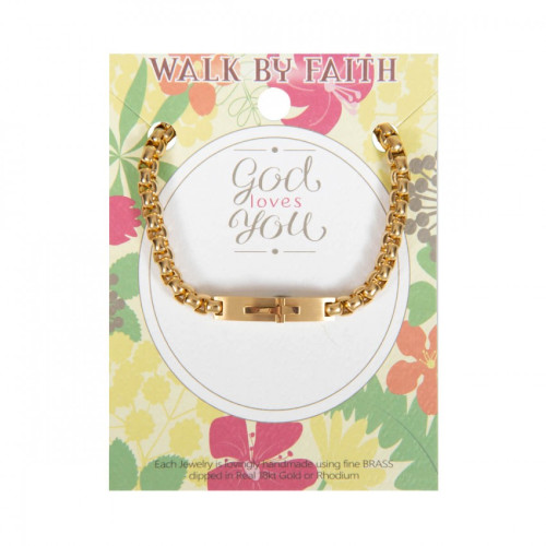 BRACELET EN ACIER INOXYDABLE GRAVURE CROIX