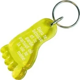 PORTE-CLES PIED JAUNE