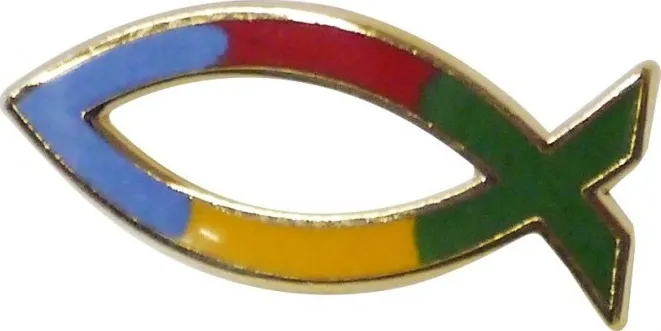 PIN'S ICHTUS ARC EN CIEL