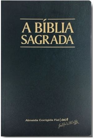 PORTUGAIS BIBLE ALMEIDA CORRIGIDA FIEL GROS CARACTERES RIGIDE NOIRE