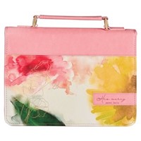 POCHETTE BIBLE LARGE HIS MERCY PINK