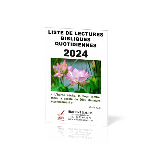 CALENDRIER SMPP LISTE DE LECTURES BIBLIQUES QUOTIDIENNES - BIBLE EN 6 ANS