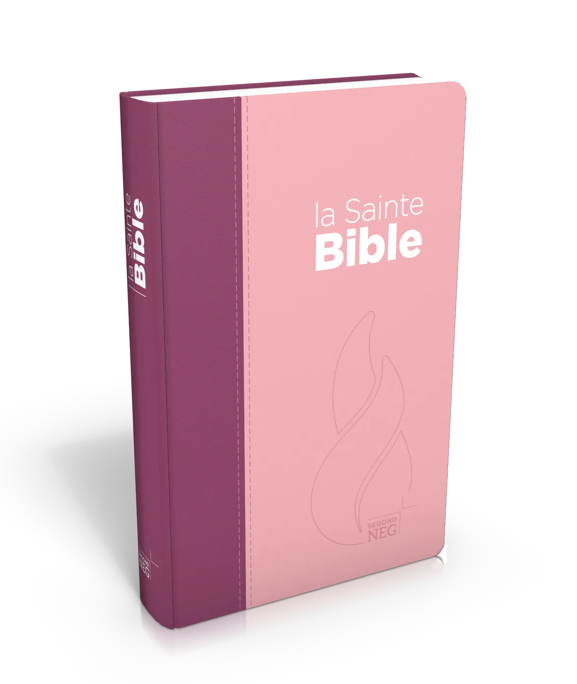 BIBLE NEG COMPACTE SOUPLE TOILE DUO ROSE PRALINE VIOLET FRUITS DES BOIS