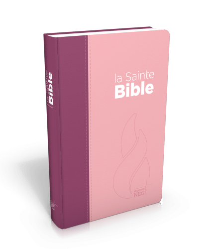 BIBLE NEG COMPACTE SOUPLE TOILE DUO ROSE PRALINE VIOLET FRUITS DES BOIS