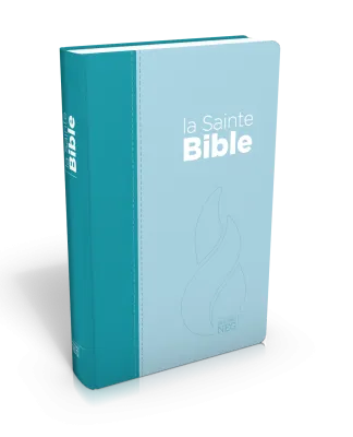 BIBLE NEG COMPACTE SOUPLE TOILE DUO BLEU LAGON BLEU CIEL