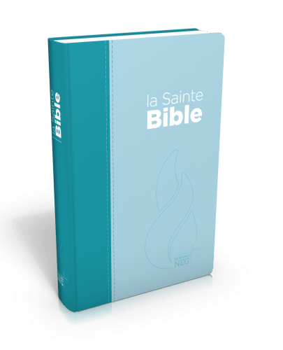 BIBLE NEG COMPACTE SOUPLE TOILE DUO BLEU LAGON BLEU CIEL