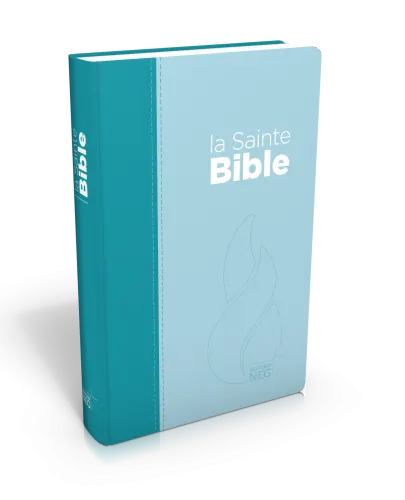 BIBLE NEG COMPACTE SOUPLE TOILE DUO BLEU LAGON BLEU CIEL