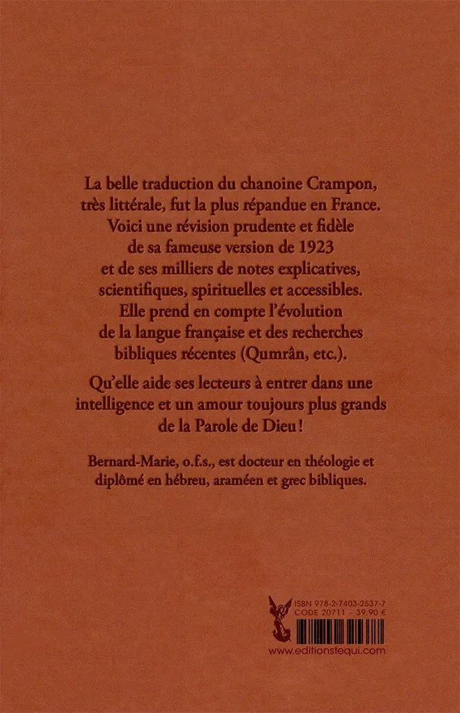 BIBLE CRAMPON REV. DE 1923-2023 - MARRON