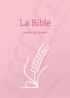 BIBLE SEMEUR 2015 RIGIDE ROSE TRANCHE BLANCHE