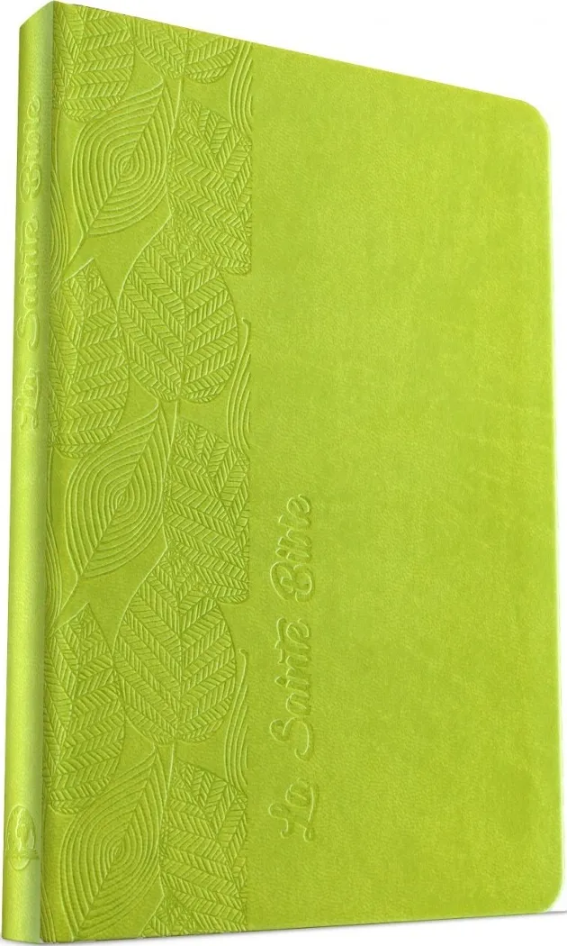 BIBLE SEGOND ESAIE 55 SOUPLE PU VERT MOTIF FEUILLES - 995