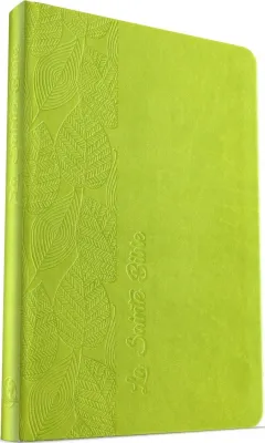 BIBLE SEGOND ESAIE 55 SOUPLE PU VERT MOTIF FEUILLES - 995
