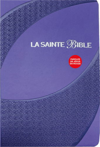 BIBLE SEGOND 1910 SOUPLE SIMILICUIR VIOLETTE TRANCHE ARGENT ONGLETS