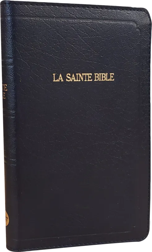 BIBLE SEGOND 1910 SOUPLE SIMILICUIR BLEUE MARINE FEMETURE ECLAIR