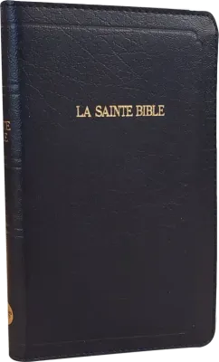 BIBLE SEGOND 1910 SOUPLE SIMILICUIR BLEUE MARINE FEMETURE ECLAIR