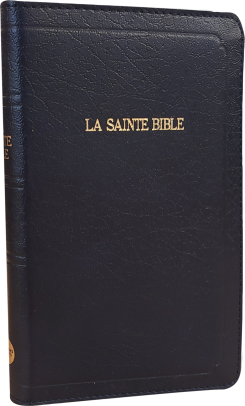 BIBLE SEGOND 1910 SOUPLE SIMILICUIR BLEUE MARINE FEMETURE ECLAIR