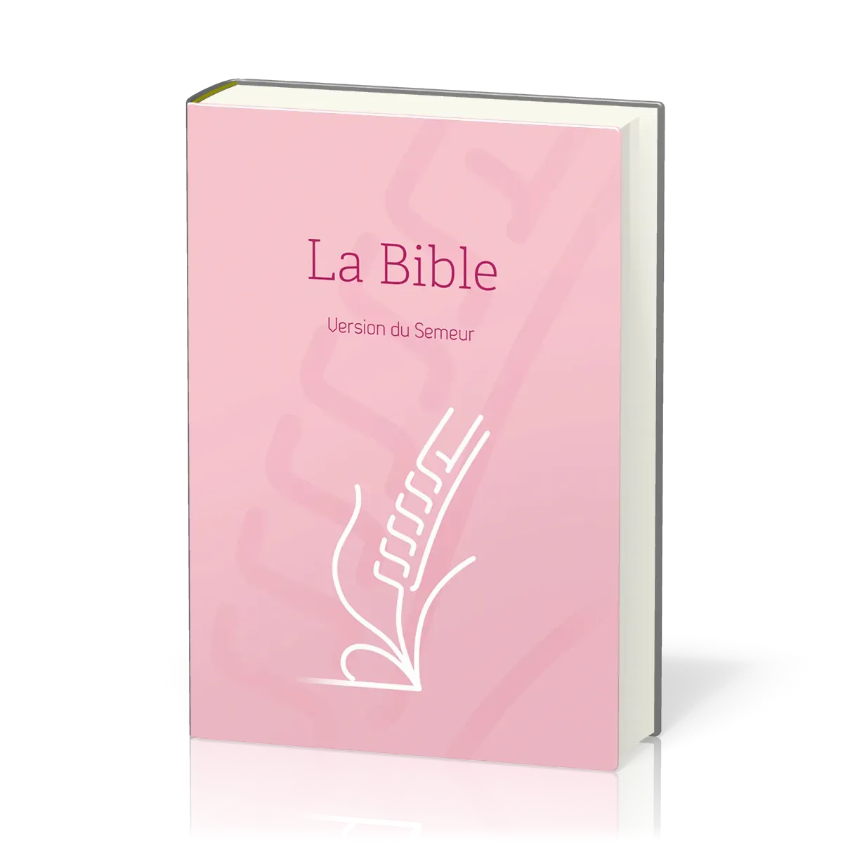 BIBLE SEMEUR 2015 RIGIDE ROSE TRANCHE BLANCHE
