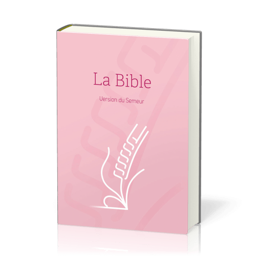 BIBLE SEMEUR 2015 RIGIDE ROSE TRANCHE BLANCHE