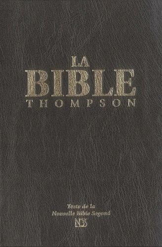 BIBLE THOMPSON NBS RIGIDE NOIRE TRANCHE OR ONGLETS