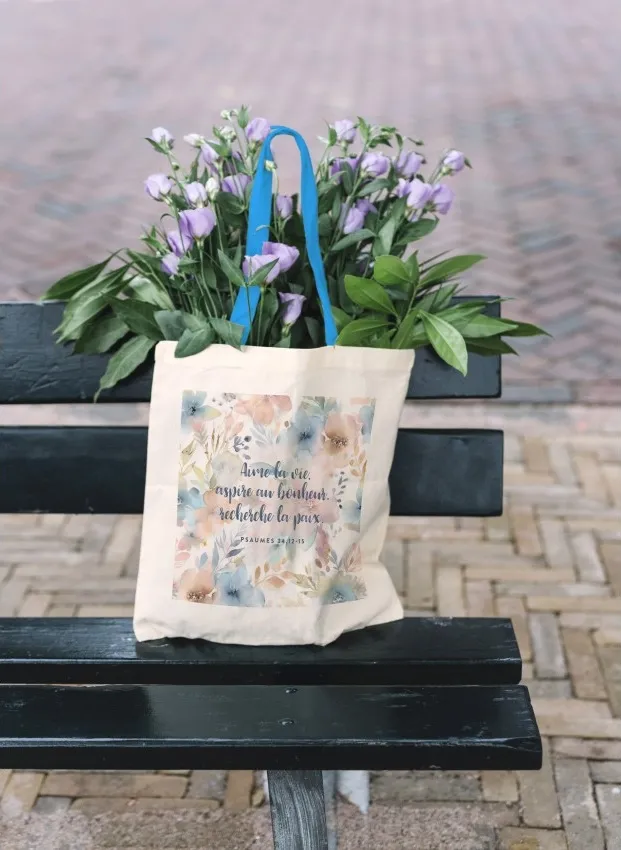 TOTE BAG AIME LA VIE - PS 34 : 12-15