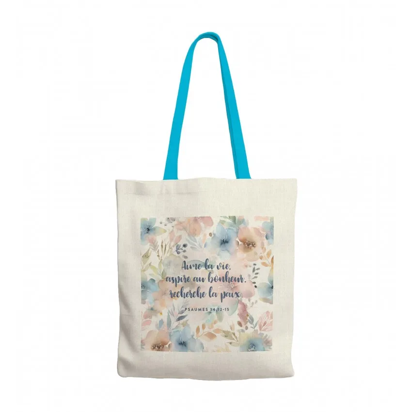 TOTE BAG AIME LA VIE - PS 34 : 12-15