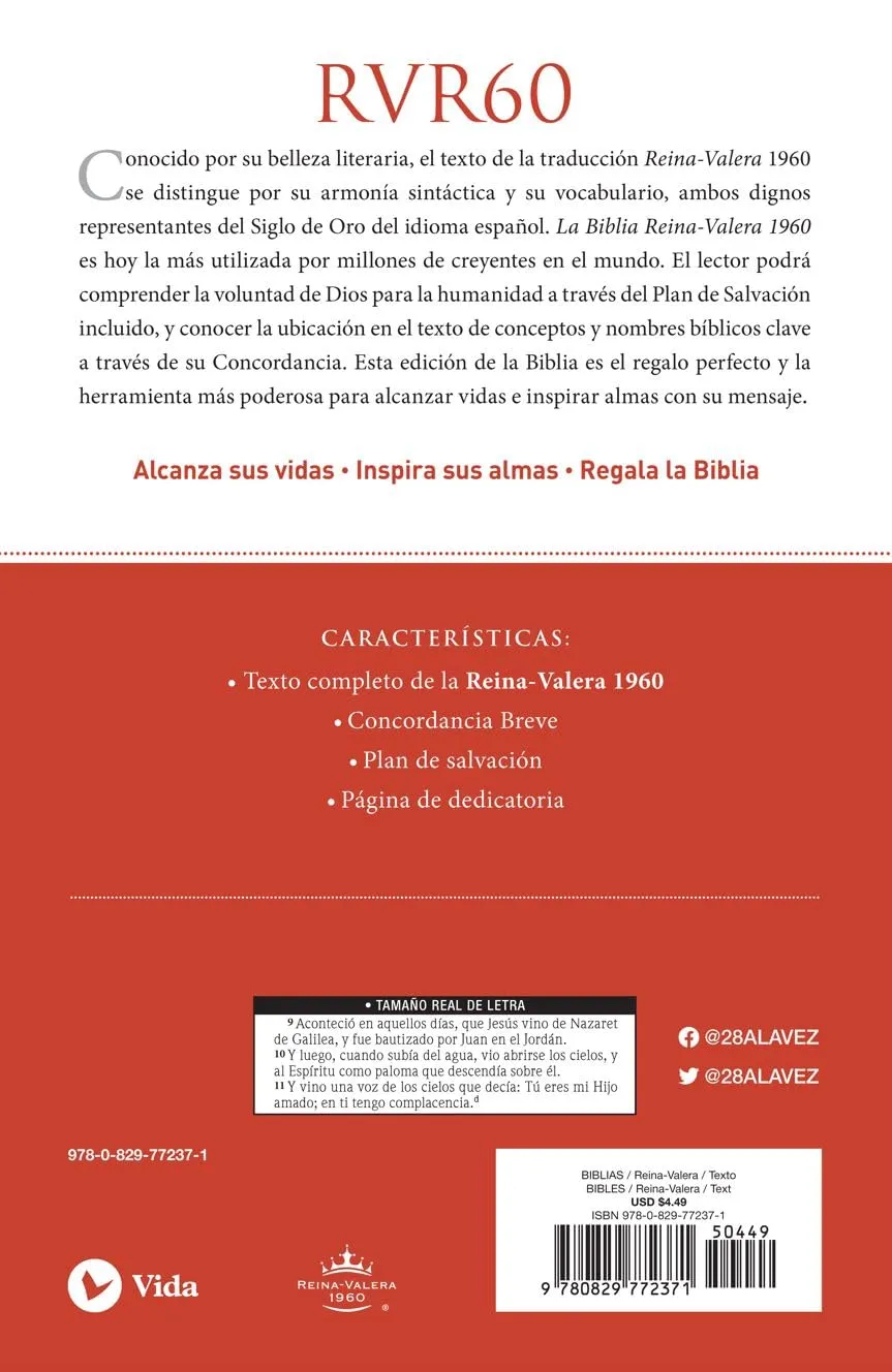ESPAGNOL BIBLE EDITION ECONOMIQUE