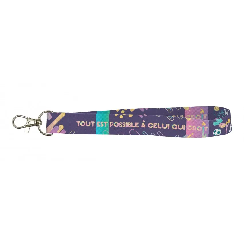 PORTE-CLES RUBAN "TOUT EST POSSIBLE A CELUI QUI CROIT"