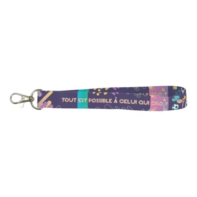 PORTE-CLES RUBAN "TOUT EST POSSIBLE A CELUI QUI CROIT"