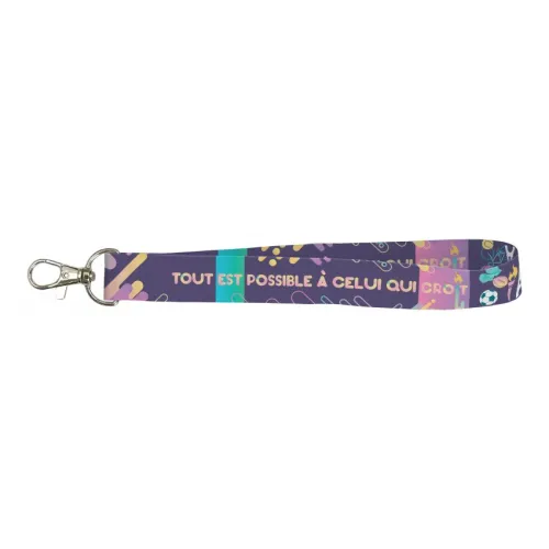 PORTE-CLES RUBAN "TOUT EST POSSIBLE A CELUI QUI CROIT"