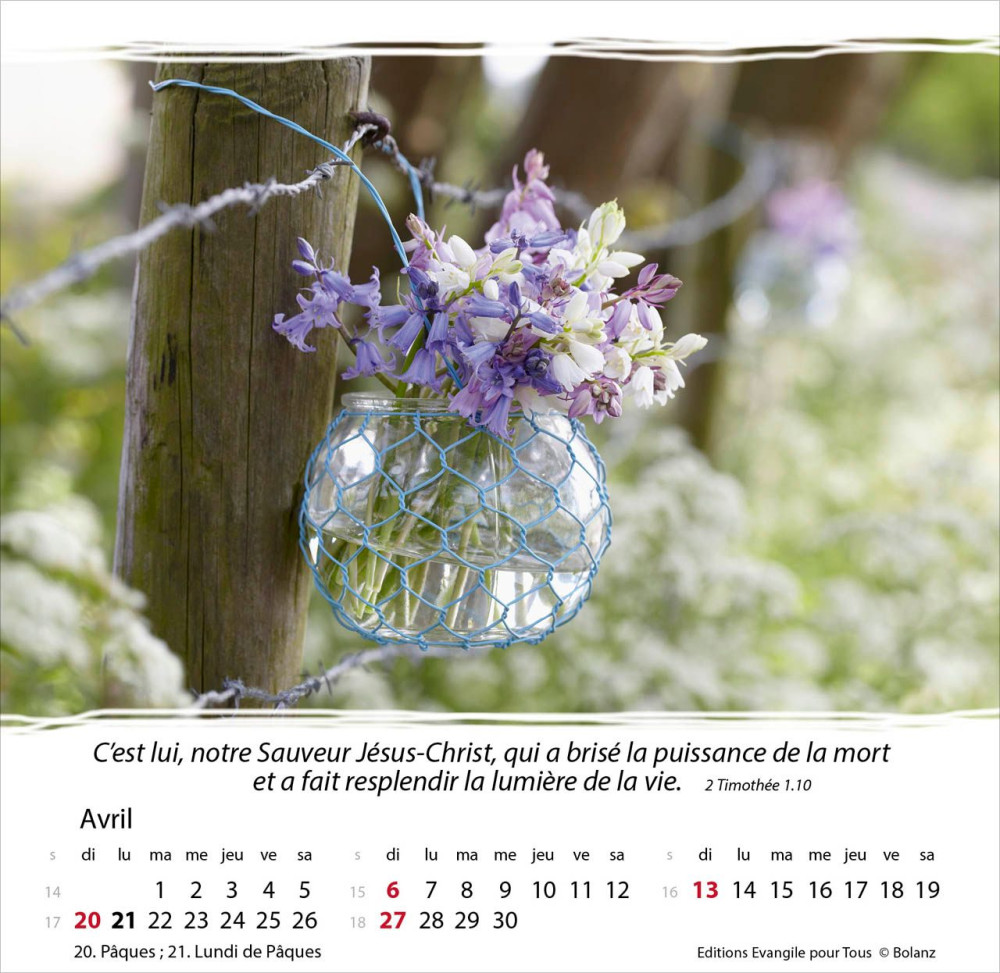 CALENDRIER EPT VIVRE AVEC MEDITATIONS