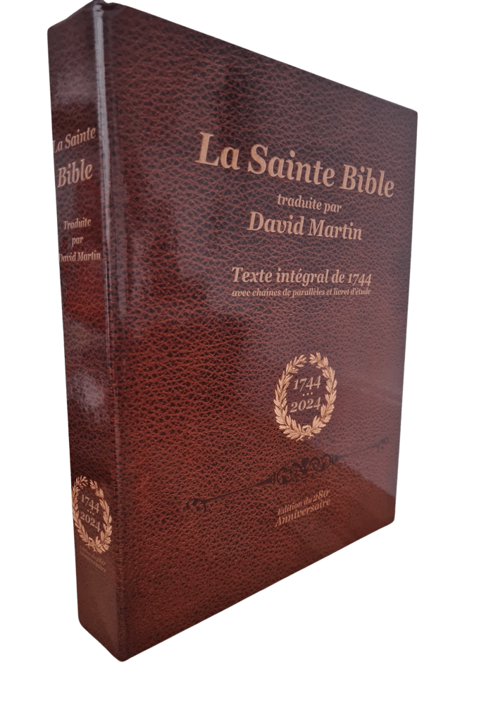 BIBLE MARTIN 1744 RIGIDE AVEC CHAINES DE PARALLELES 280E ANNIVERSAIRE