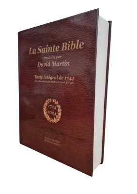 BIBLE MARTIN 1744 RIGIDE 280e ANNIVERSAIRE 1744-2024 AVEC CHAINES DE PARALLELES ET LIVRET D'ETUDE