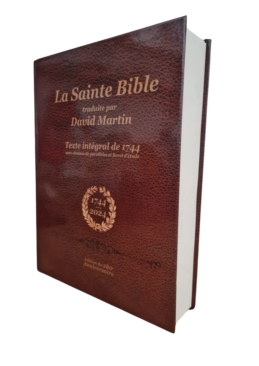 BIBLE MARTIN 1744 RIGIDE AVEC CHAINES DE PARALLELES 280E ANNIVERSAIRE